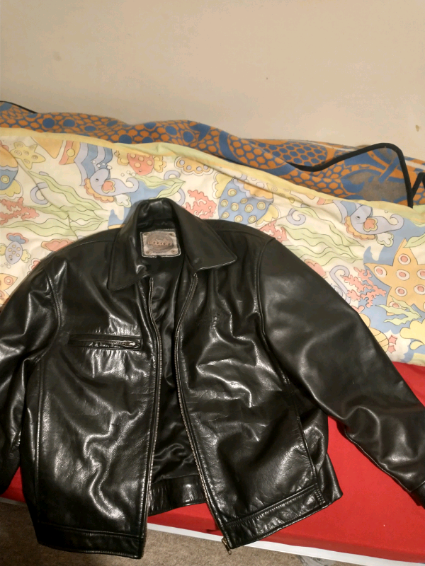 80s style leather jacket